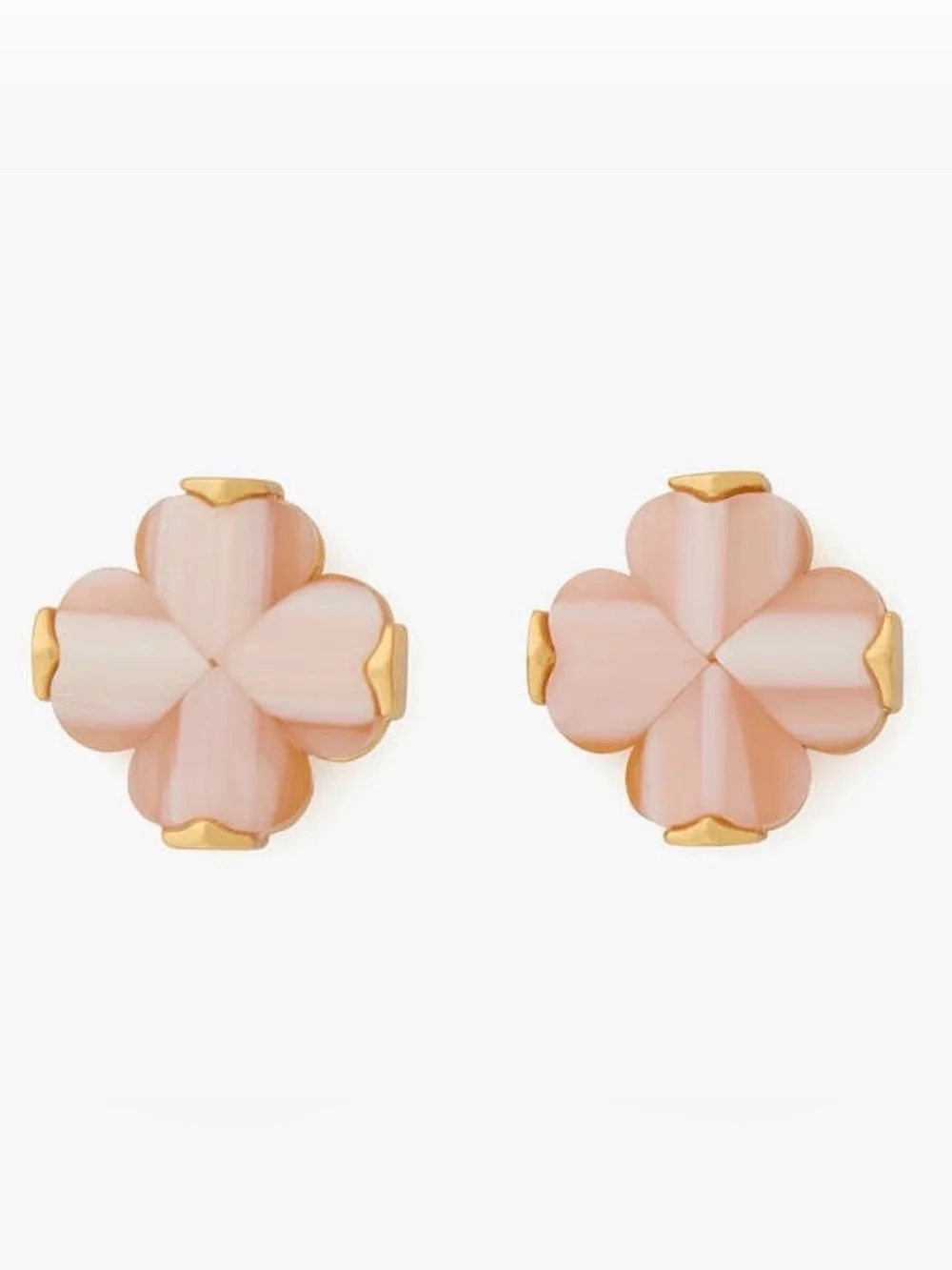 New Kate Spade New York Spade Flower Gold Studs on Kate Spade Earring Card